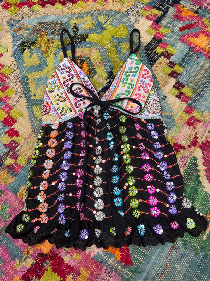 Gypsy Soul Sequin Black Cami Top - 4