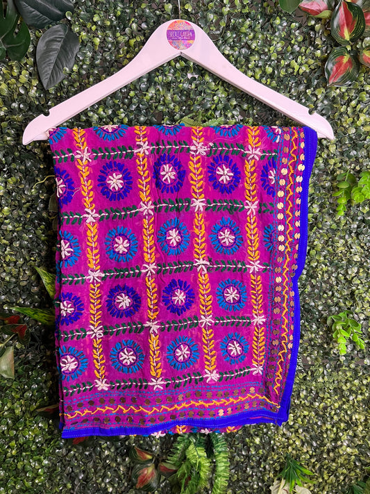 Phulkari Wool Scarf - 19