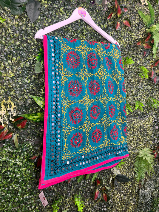 Phulkari Wool Scarf - 28