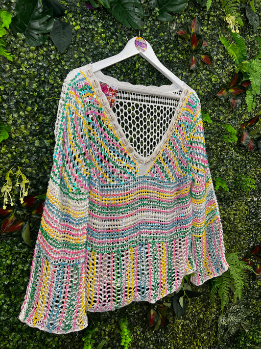 Crochet Sequin Top with shells