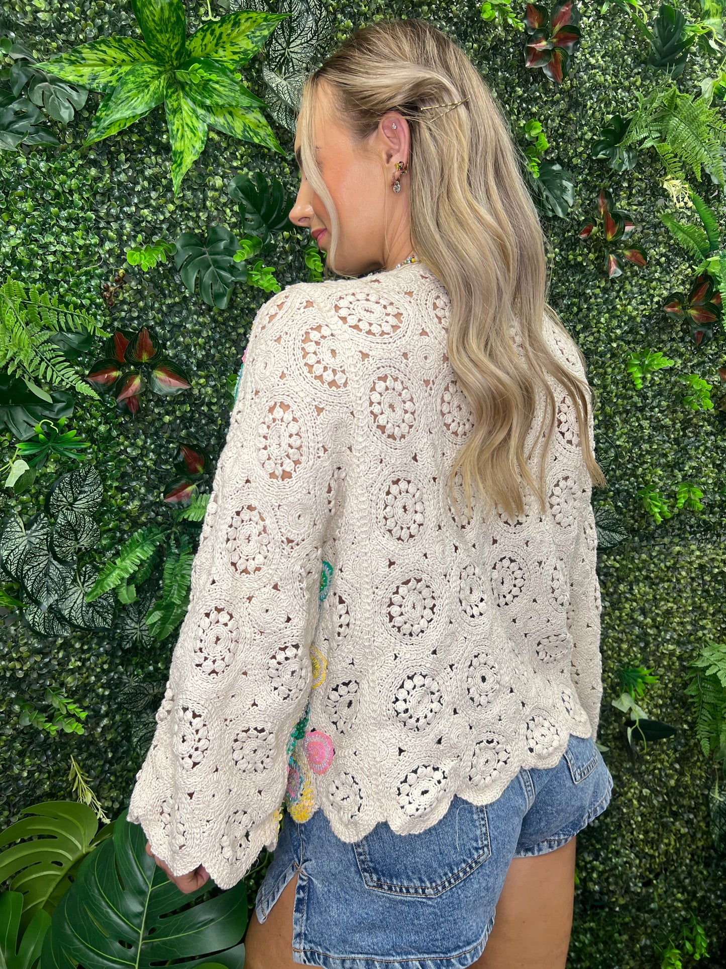 Crochet Sequin Top with shells