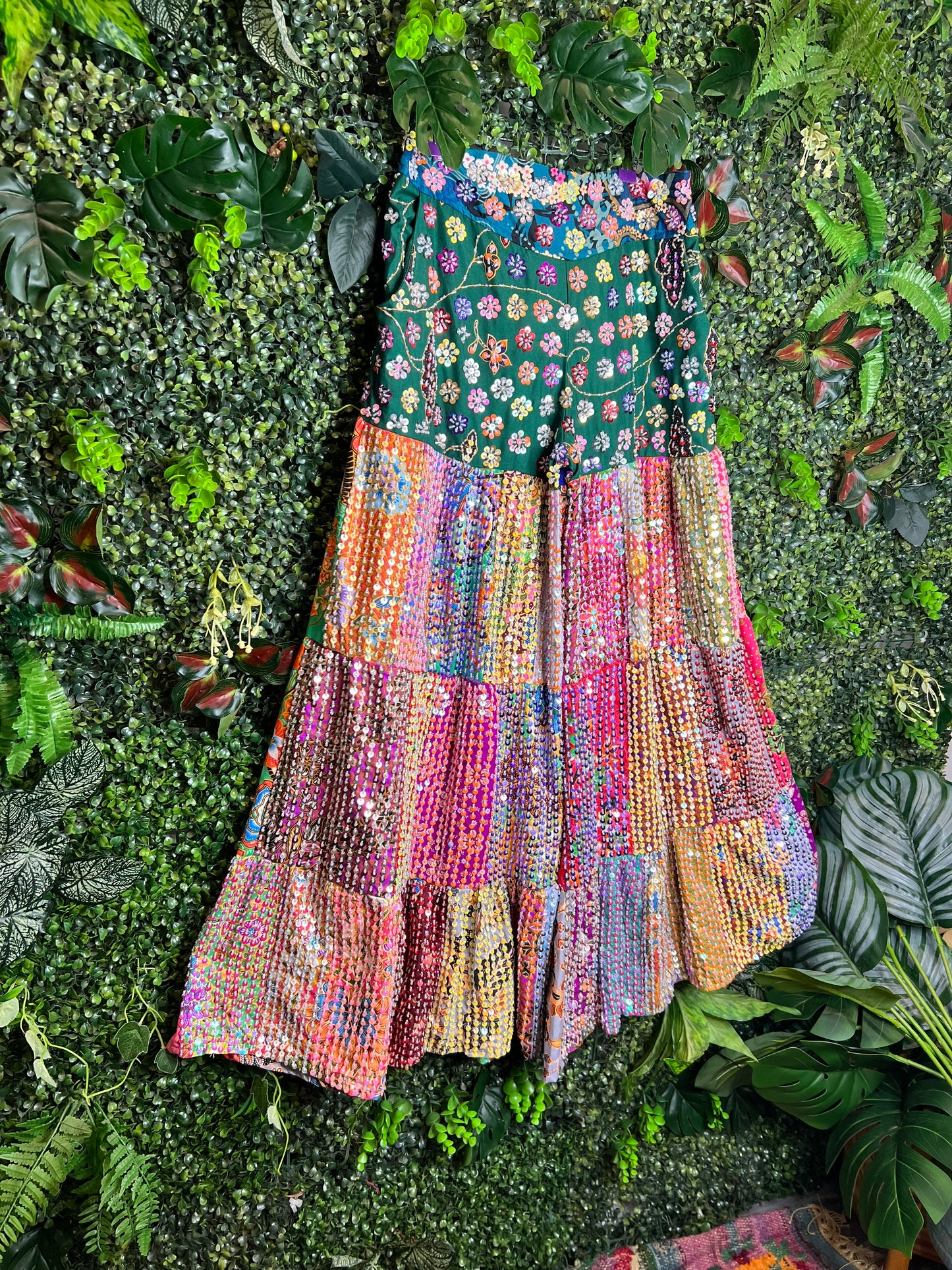 Gypsy Soul Sequin Flares with flower detail