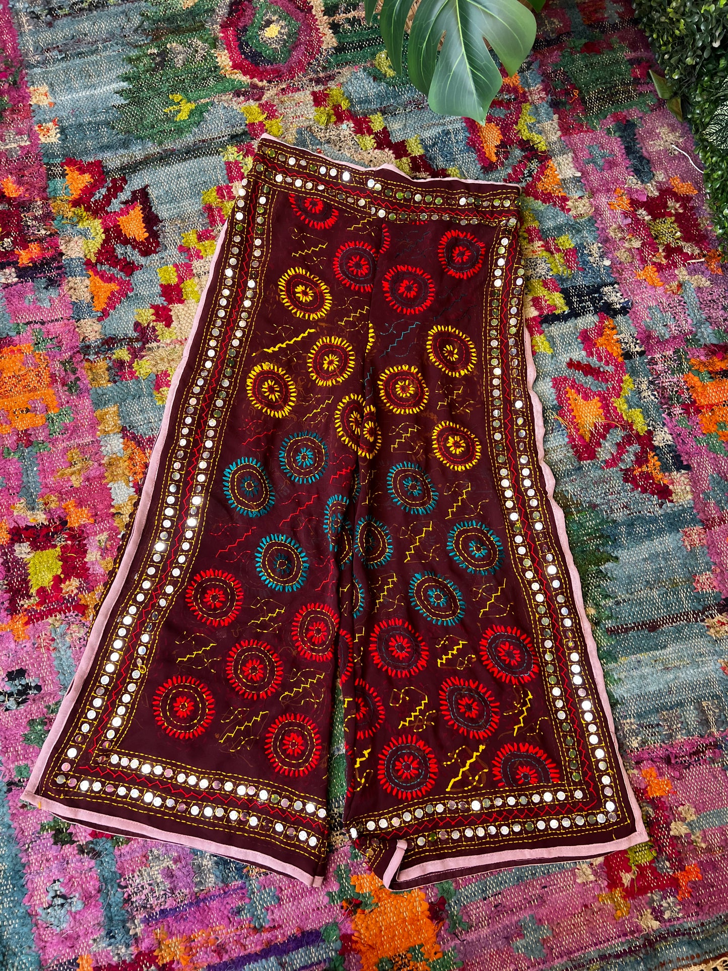 Phulkari Beach Pants - Brown