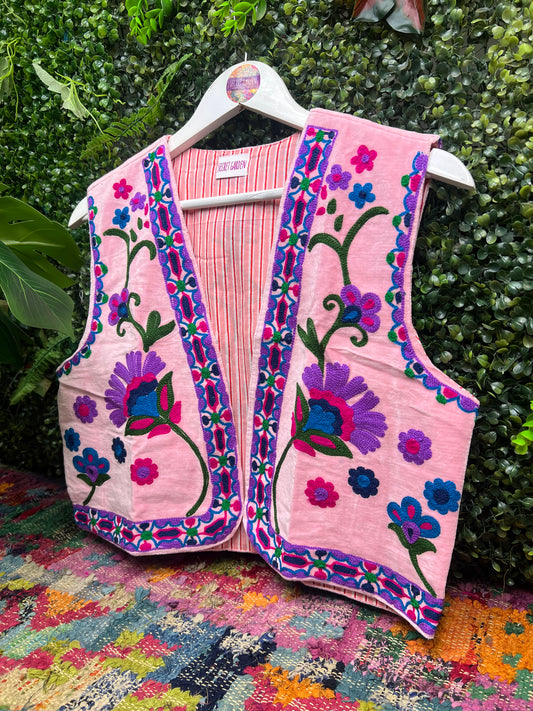 Velvet Flower Waistcoat