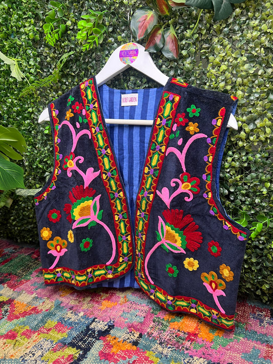 Velvet Flower Waistcoat