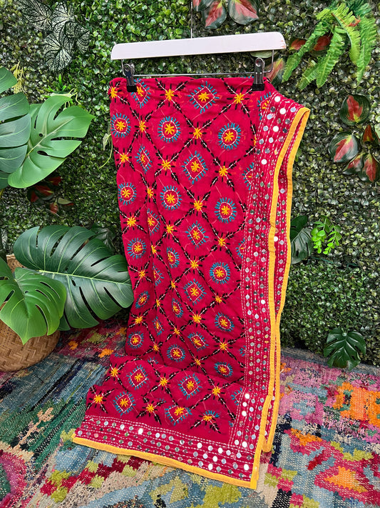 Phulkari Wool Scarf - 40