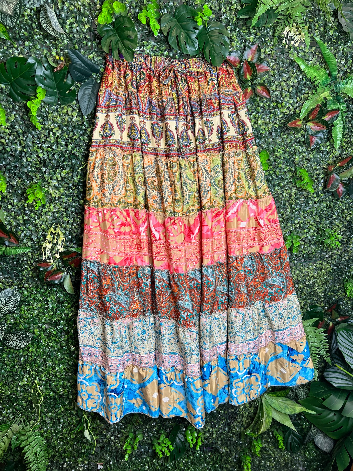 Patchwork Maxi Skirt - 23