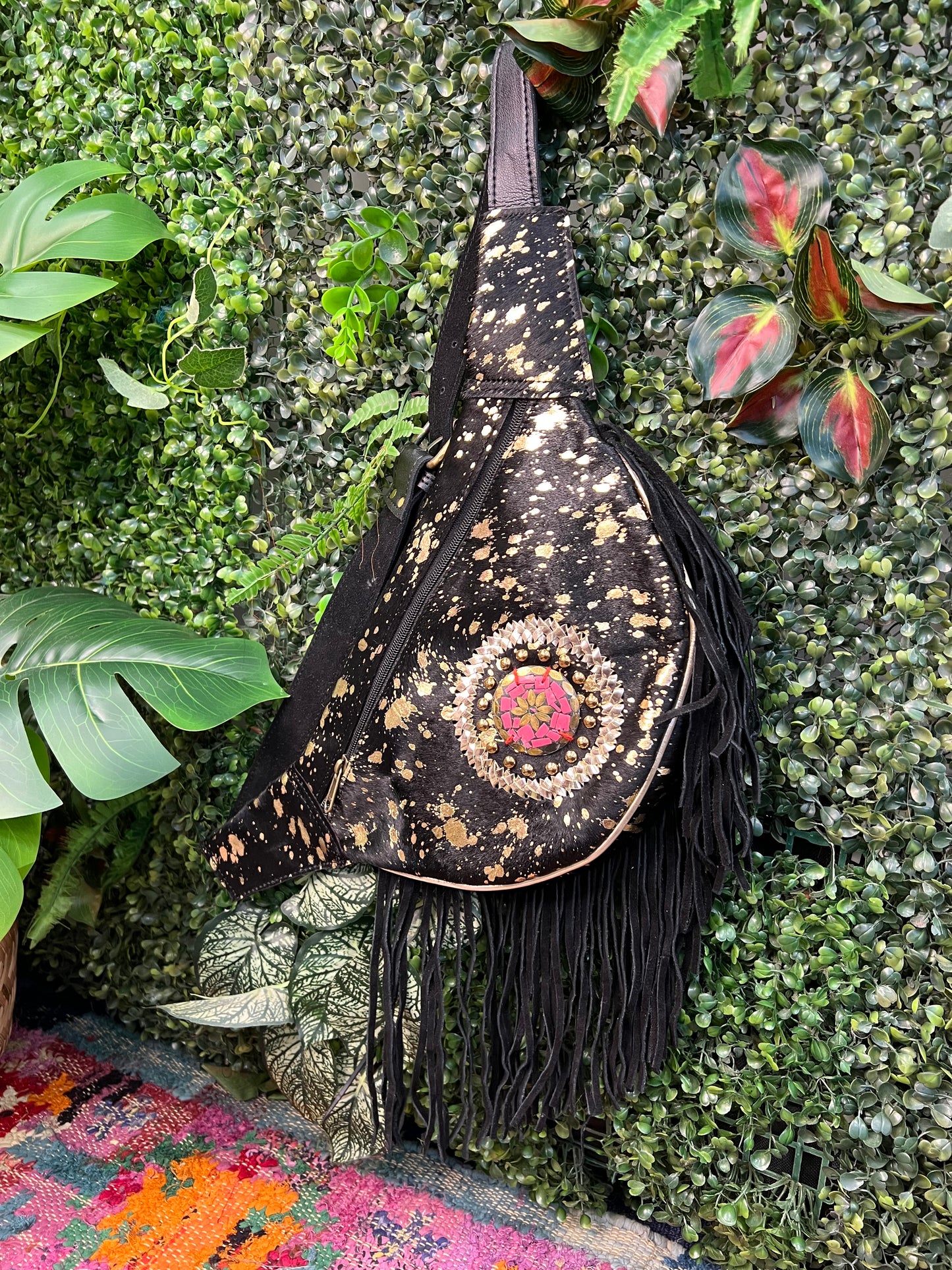 Boho Black Tassel Rodeo Bum Bags