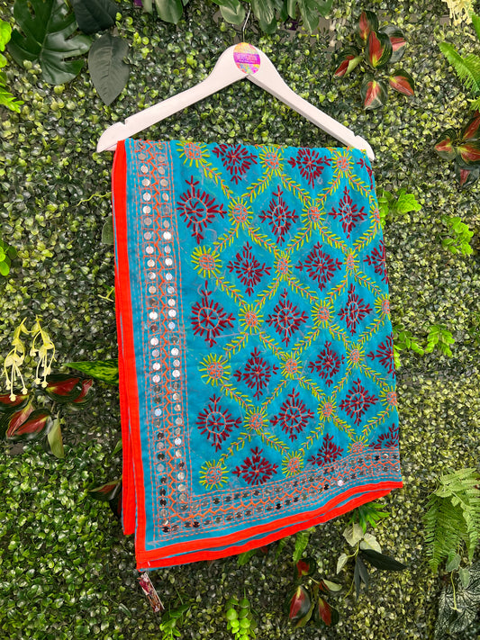 Phulkari Wool Scarf - 1