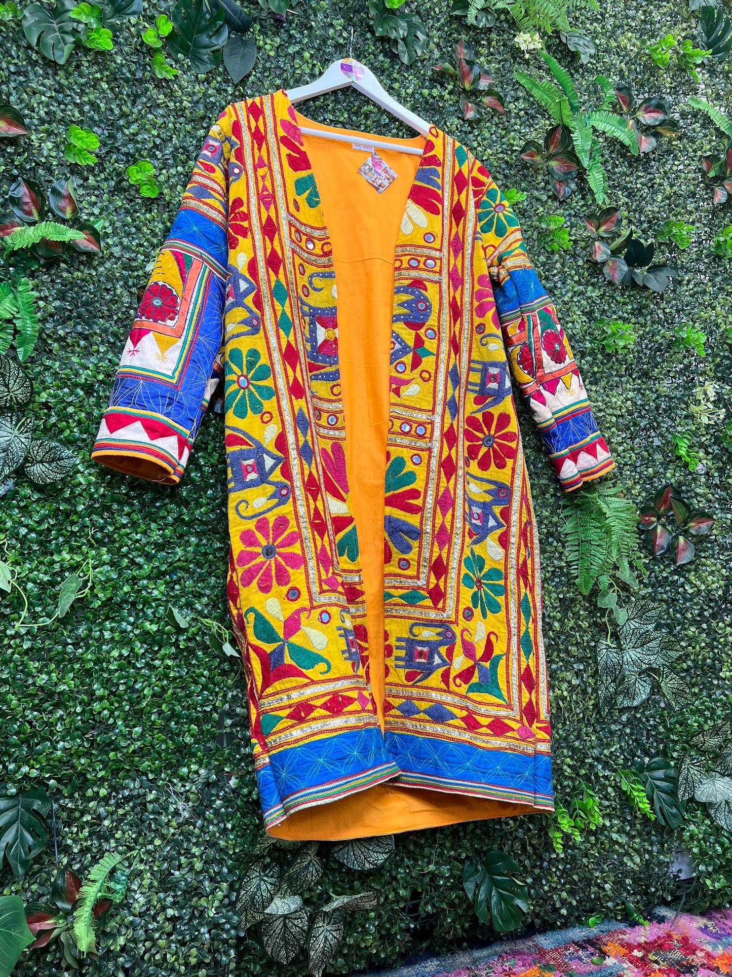 Suzani Kimono Jacket in Yellow