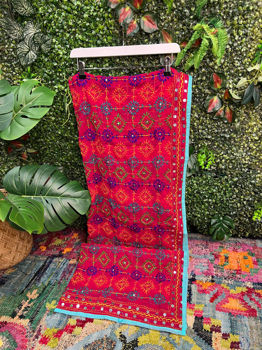 Phulkari Wool Scarf - 41