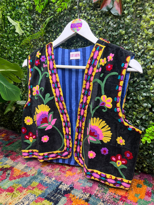 Velvet Flower Waistcoat