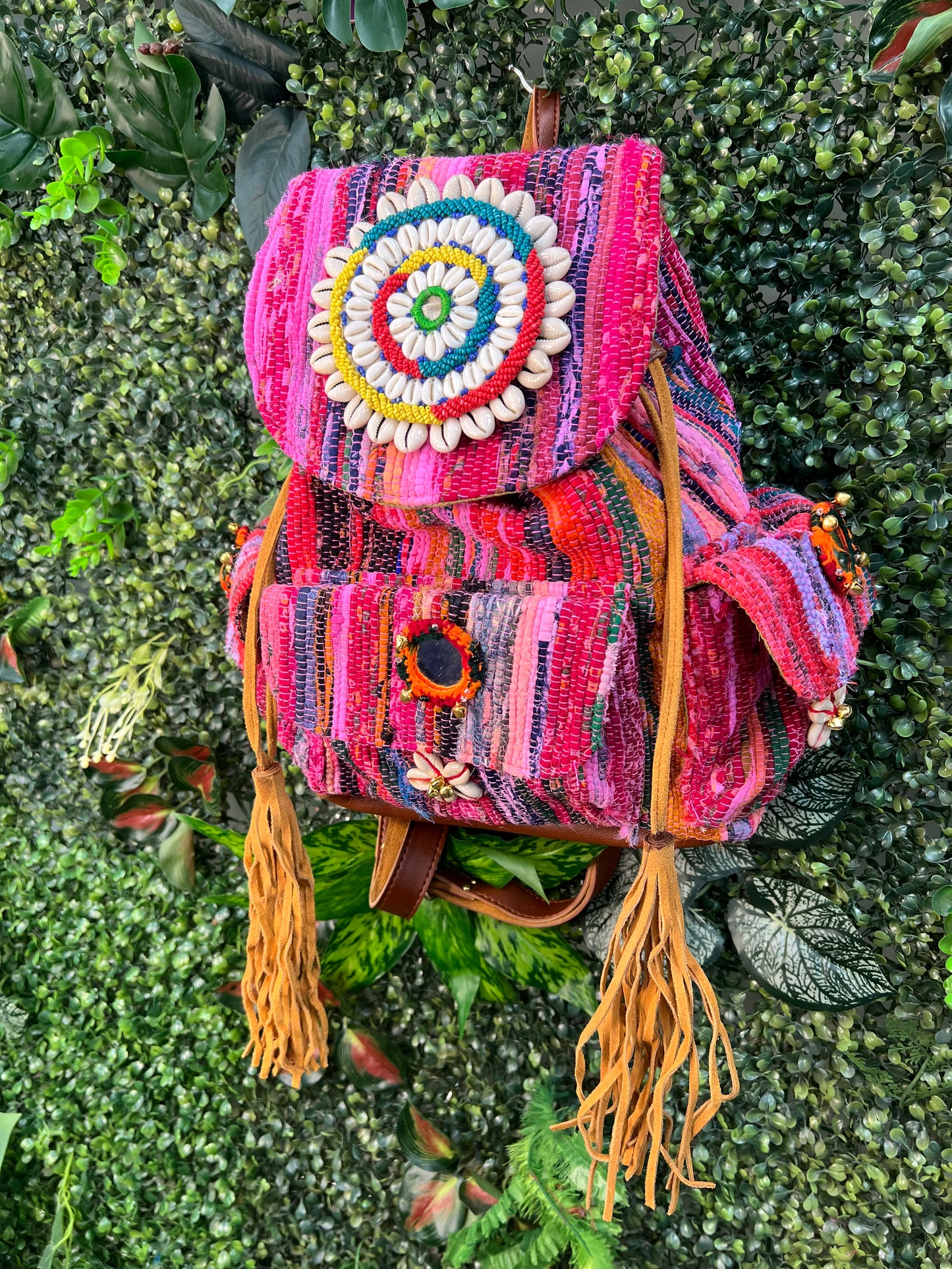 Rag Rug Leather Backpack - 2