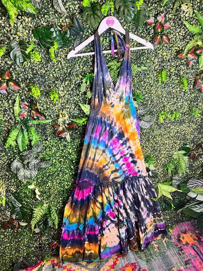 Halter Neck Tie Dye Dress - 5