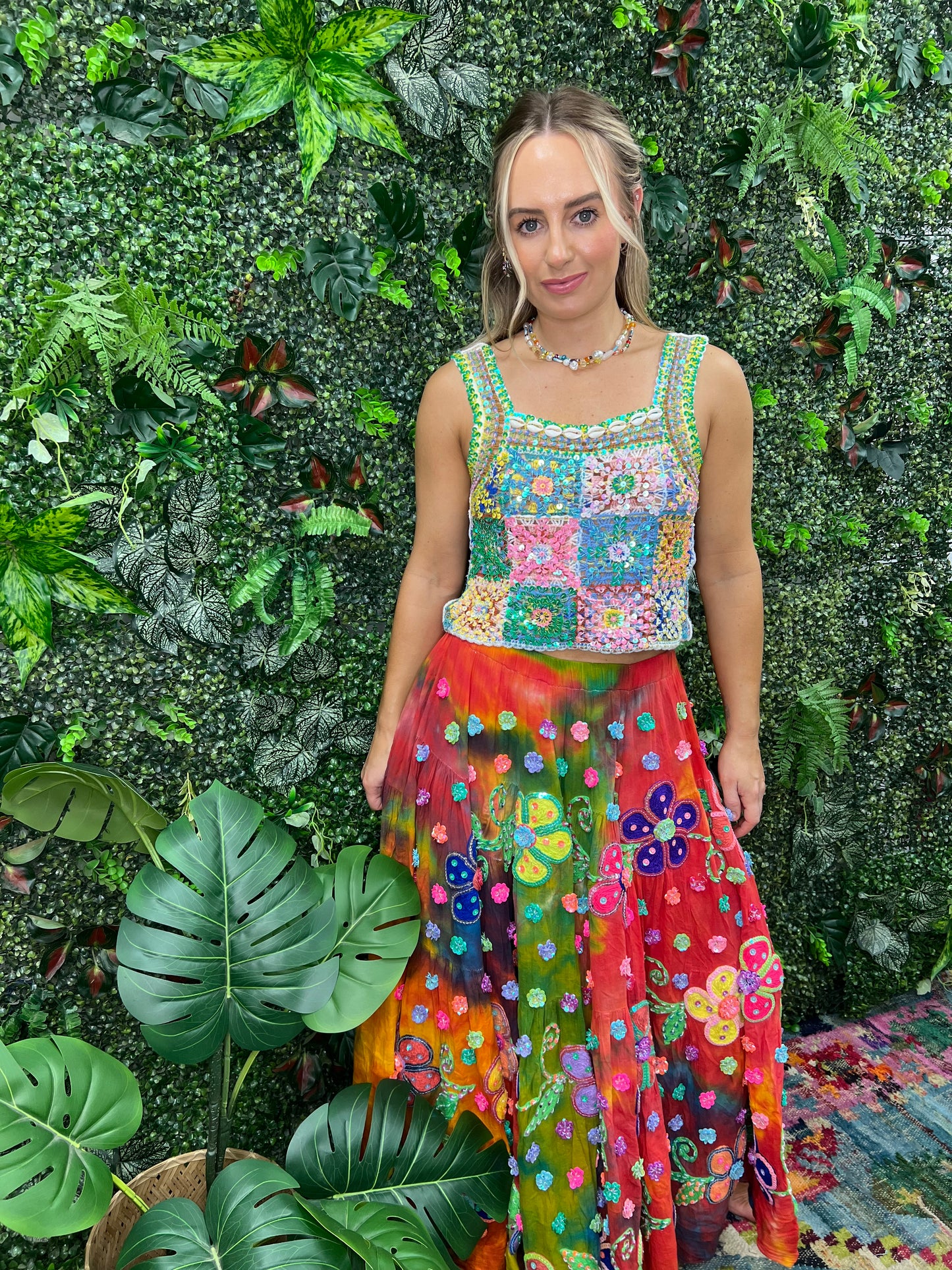 Gypsy Soul Maxi Floral Skirt in Multicolour