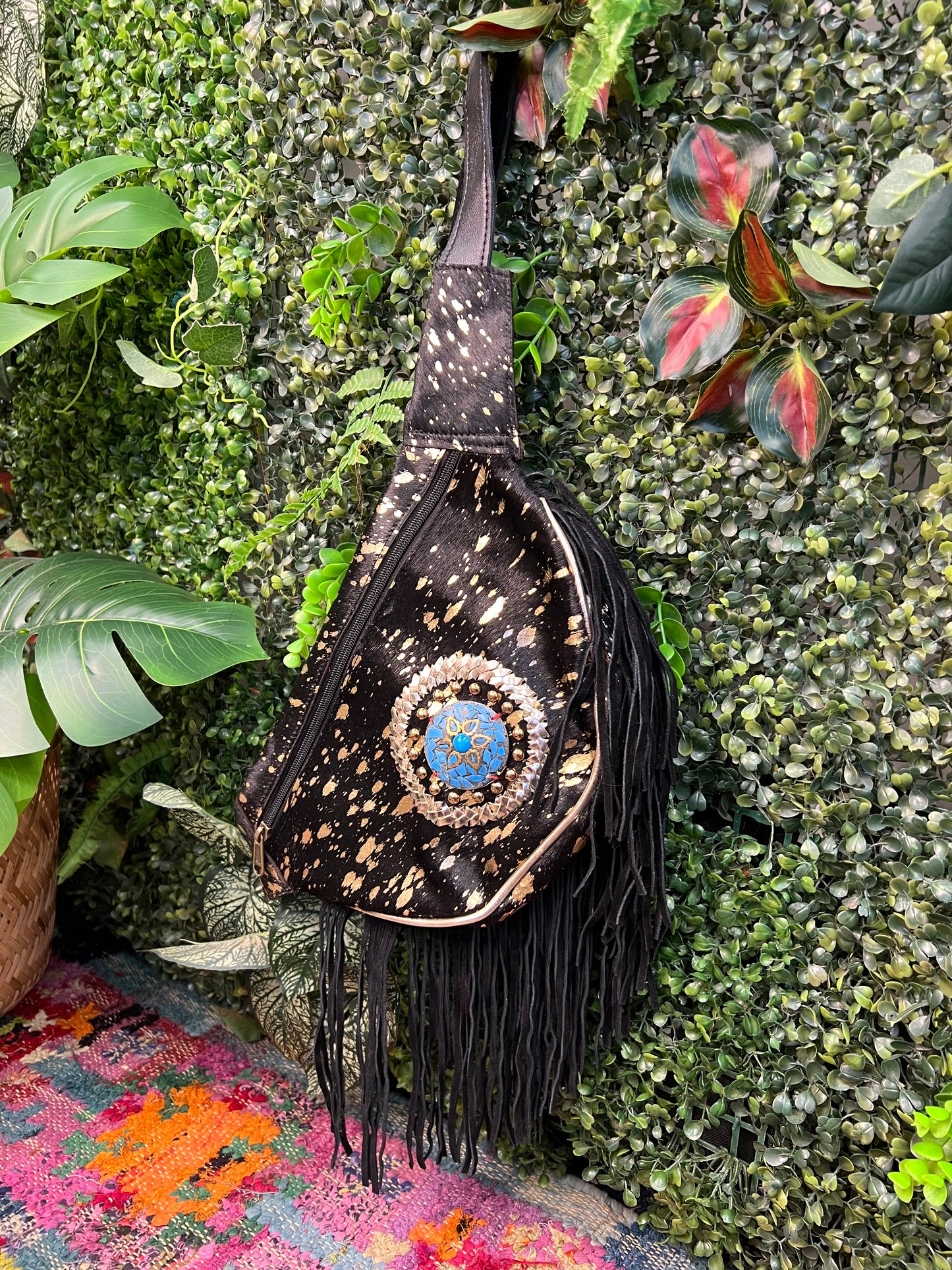 Boho Black Tassel Rodeo Bum Bags