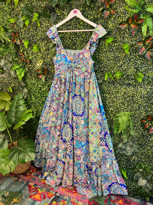 Gypsy Soul Sequin Pastel Dress - Blue