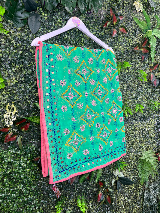 Phulkari Wool Scarf - 11