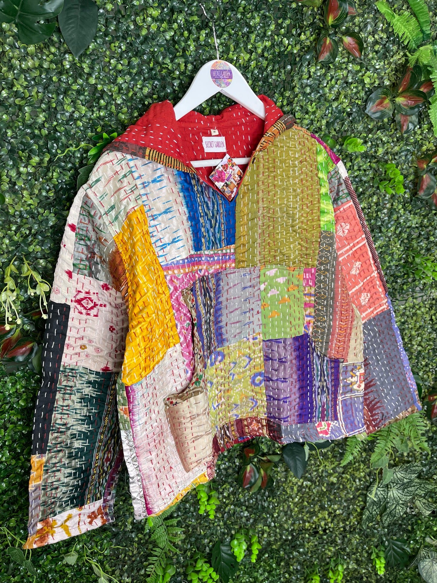 Multicolour Kantha Hoodie - 6 - UK 6-10