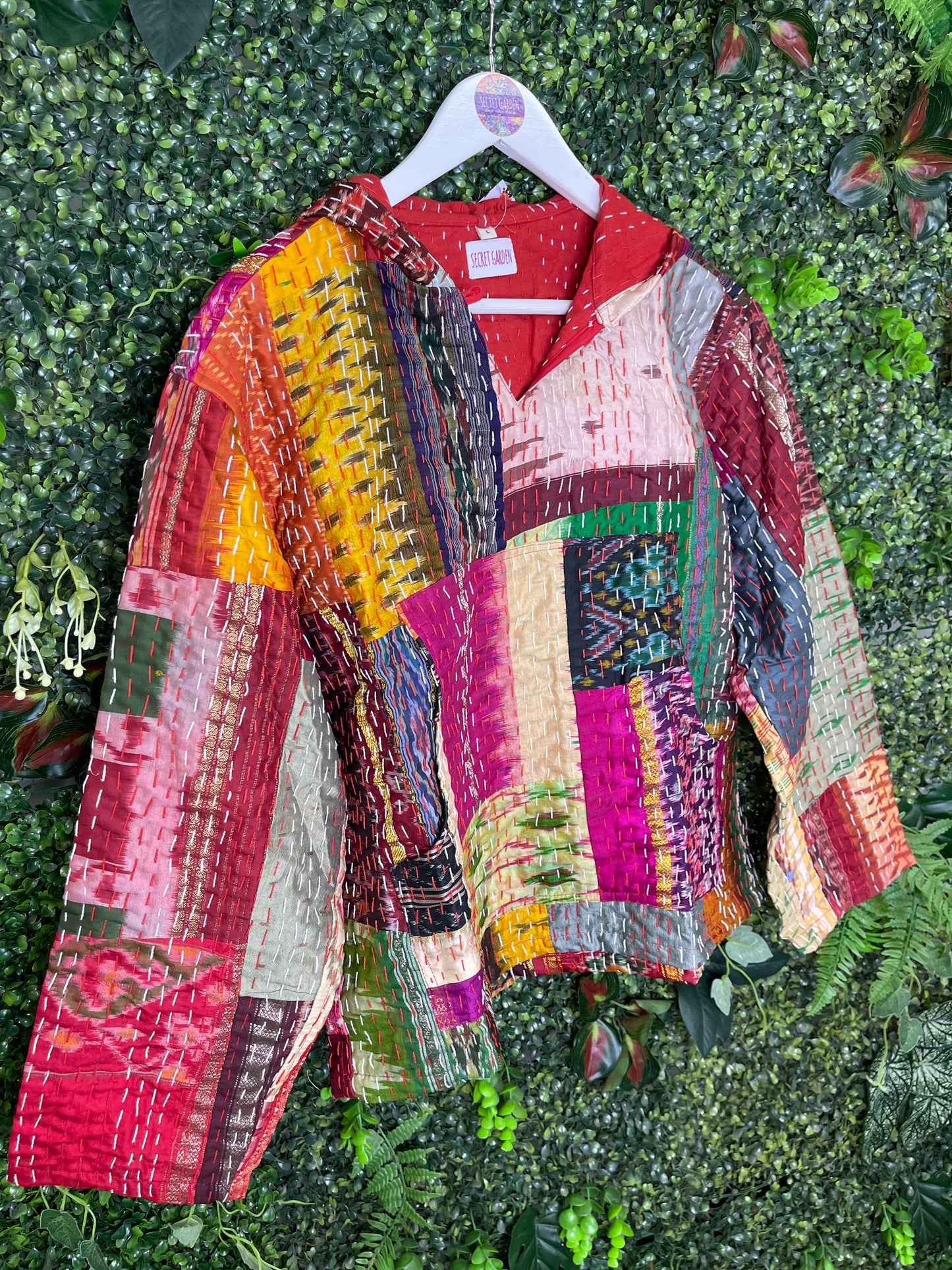 Multicolour Kantha Hoodie - 11 - UK 12-14