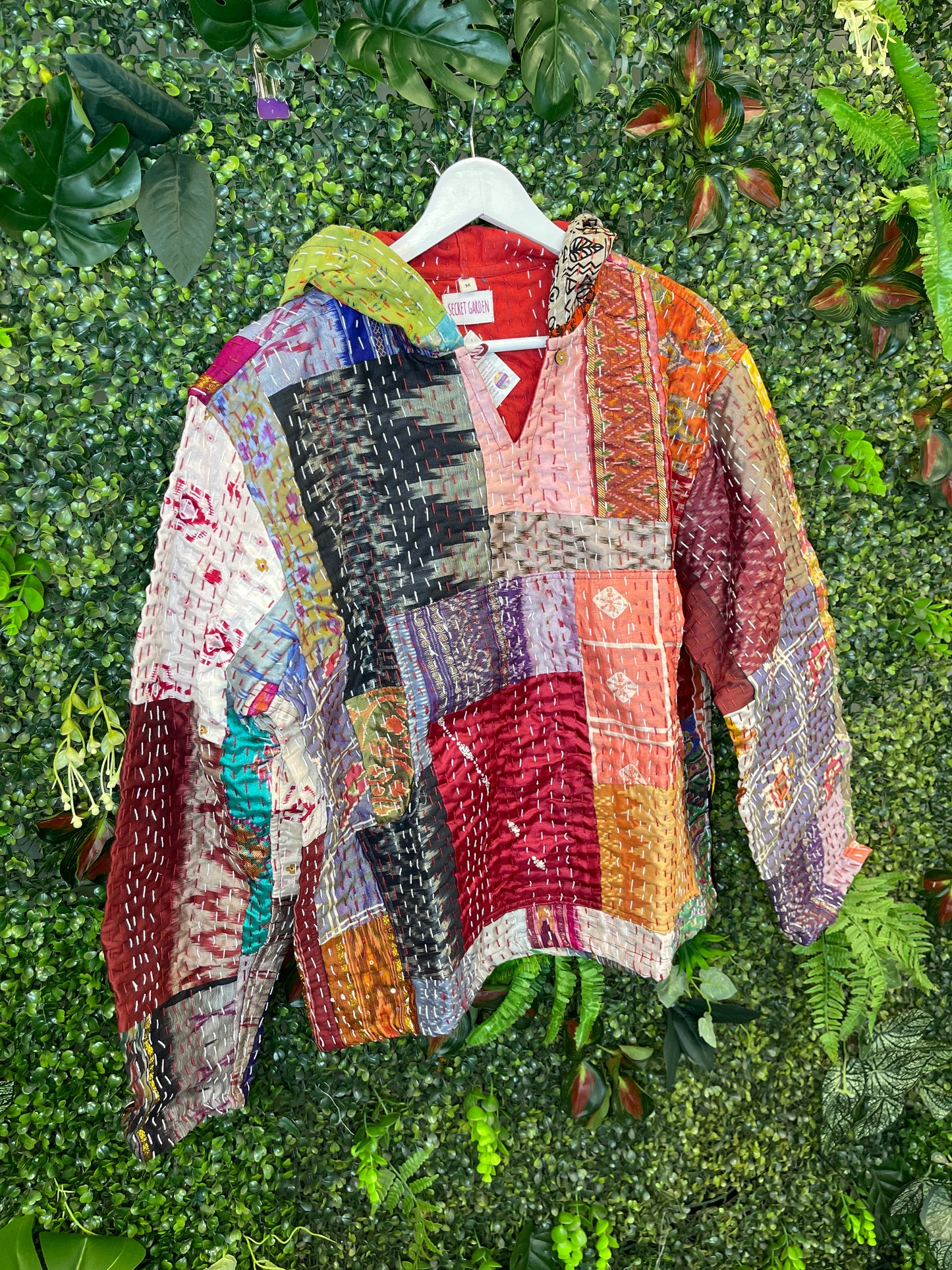 Multicolour Kantha Hoodie - 2 - UK 6-10