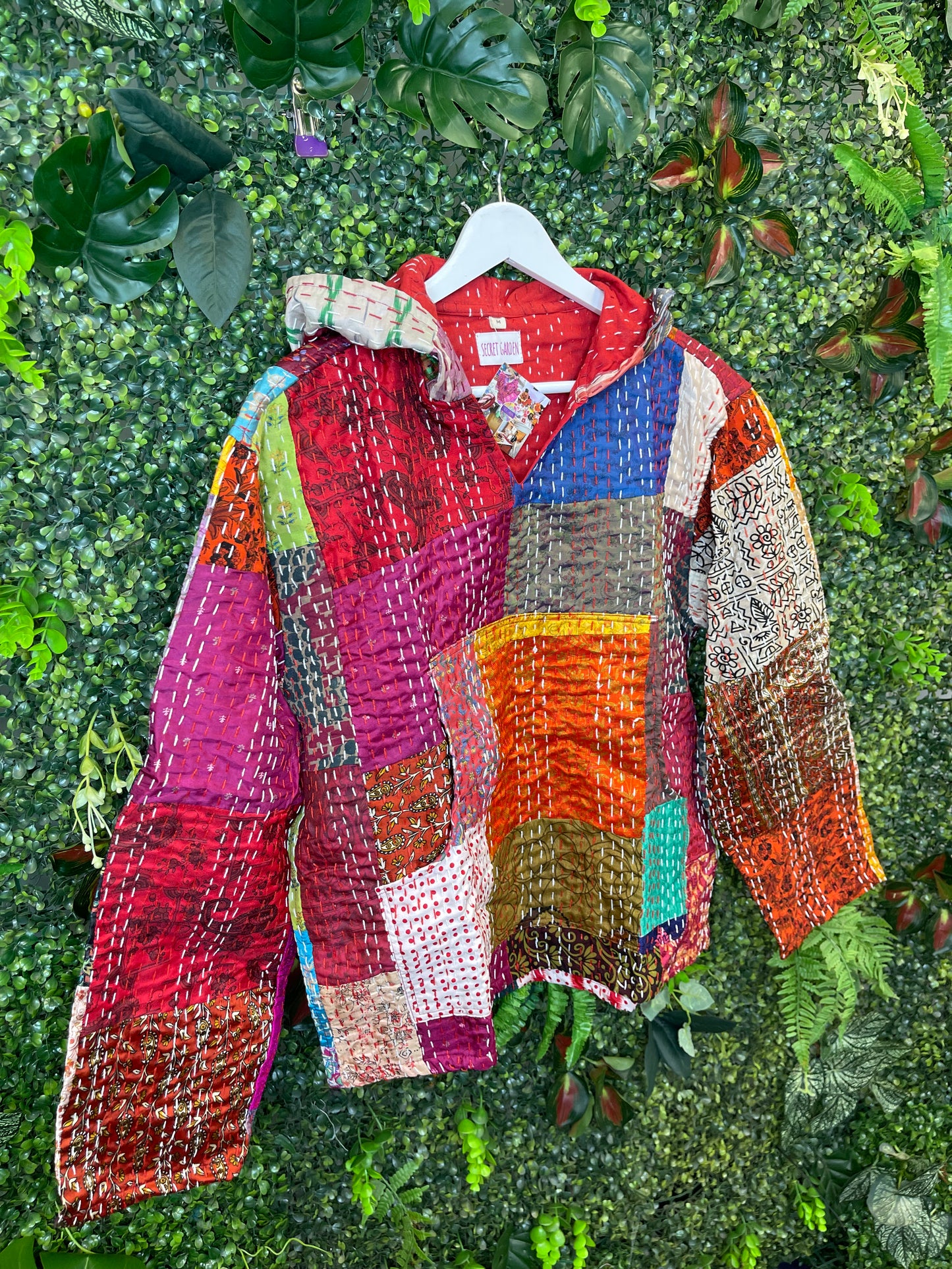 Multicolour Kantha Hoodie - 3 - UK 6-10