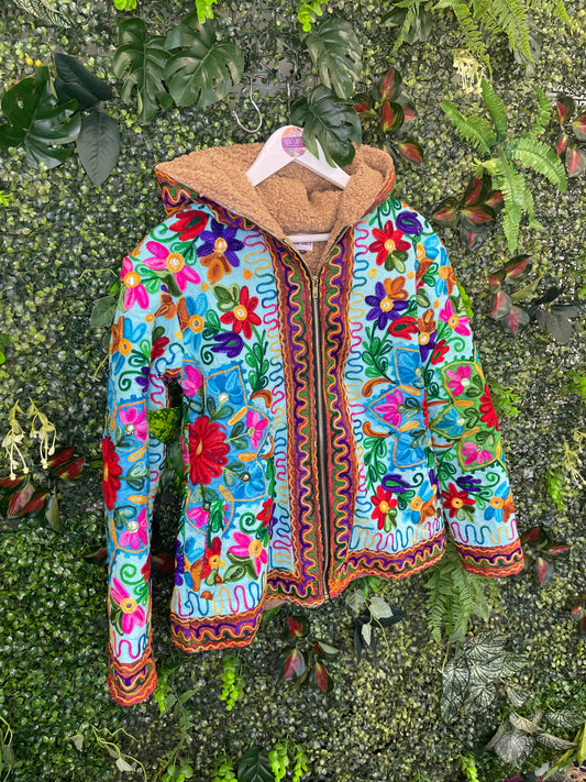 The Rio Flower Fleece Blue - Size 14 - 1