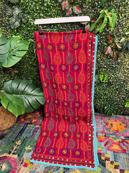 Phulkari Wool Scarf - 42