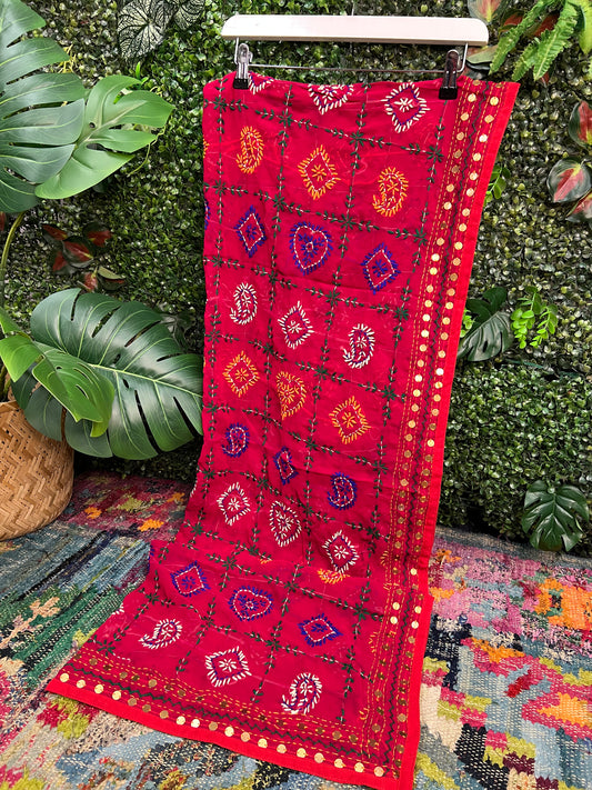 Phulkari Wool Scarf - 48