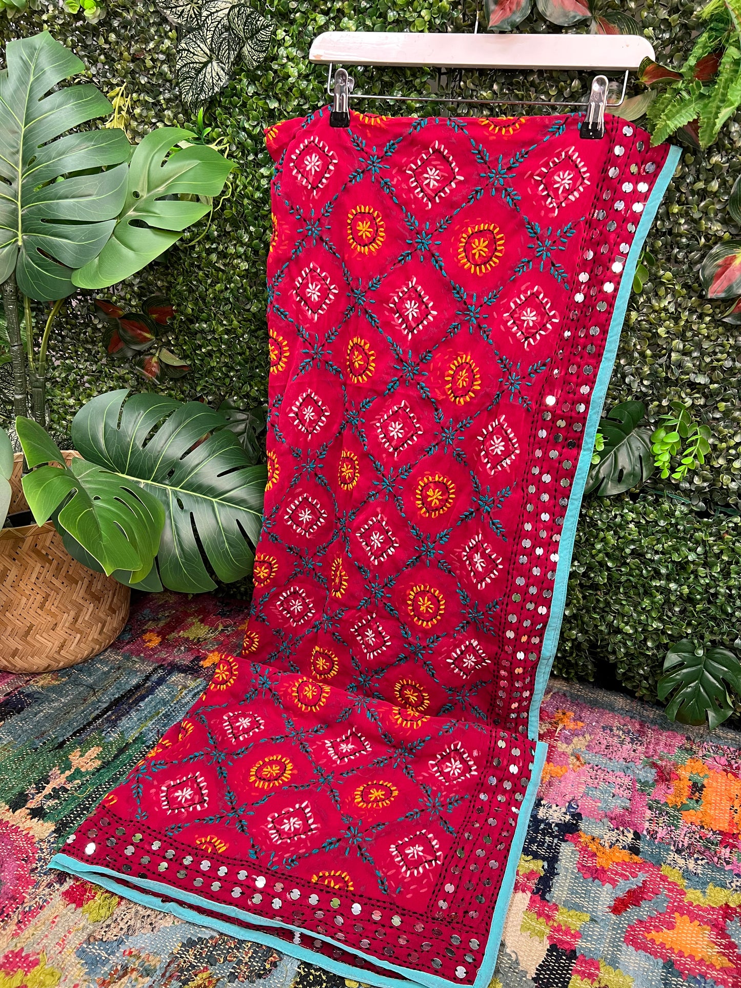 Phulkari Wool Scarf - 49