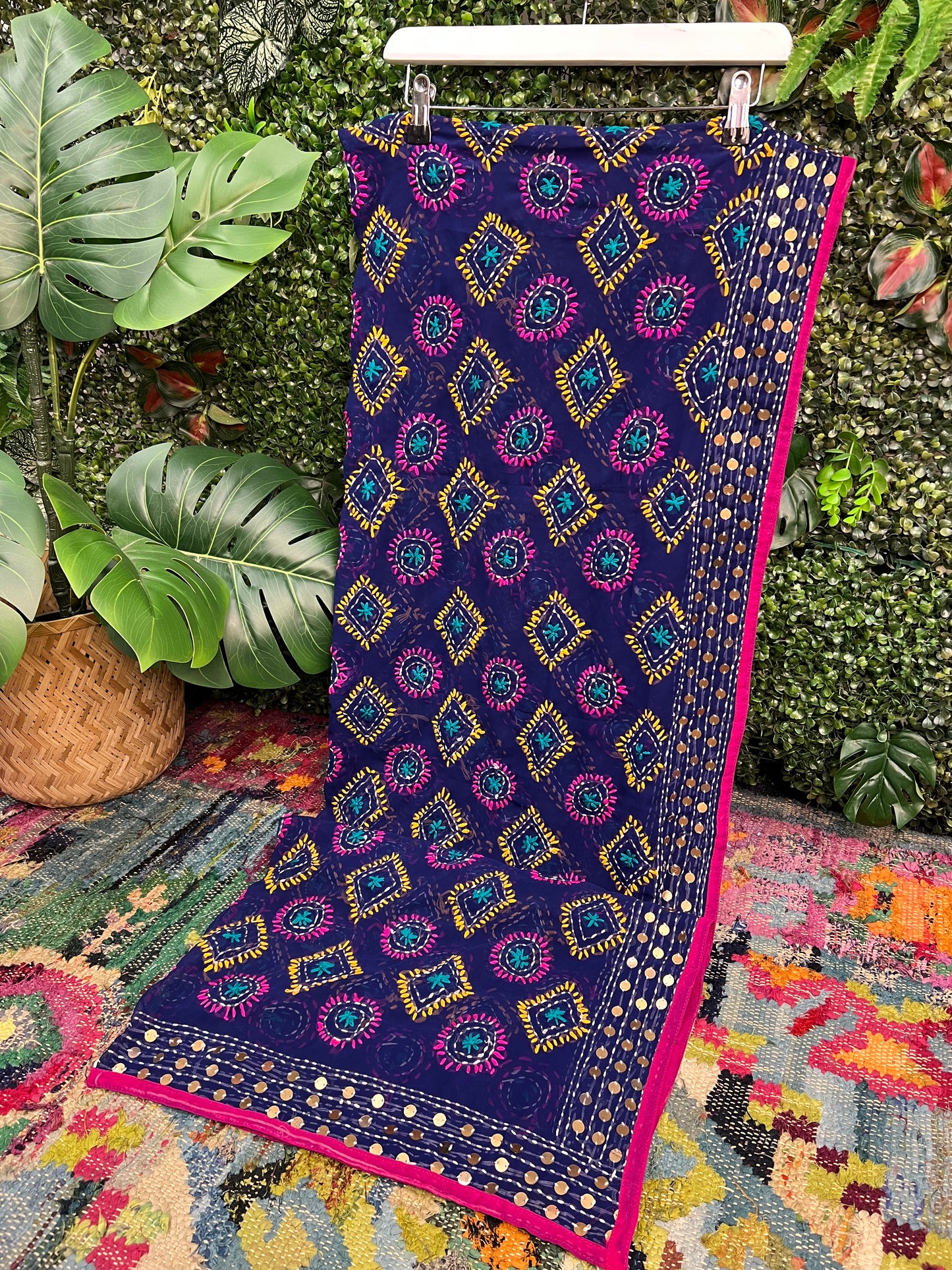 Phulkari Wool Scarf - 54