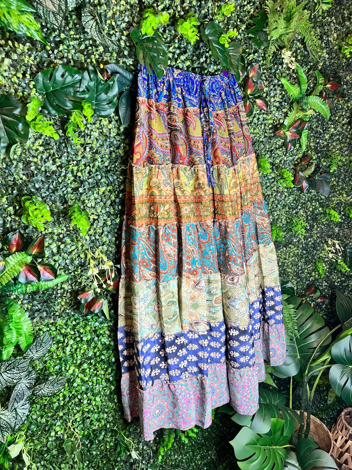 Patchwork Maxi Skirt - 5