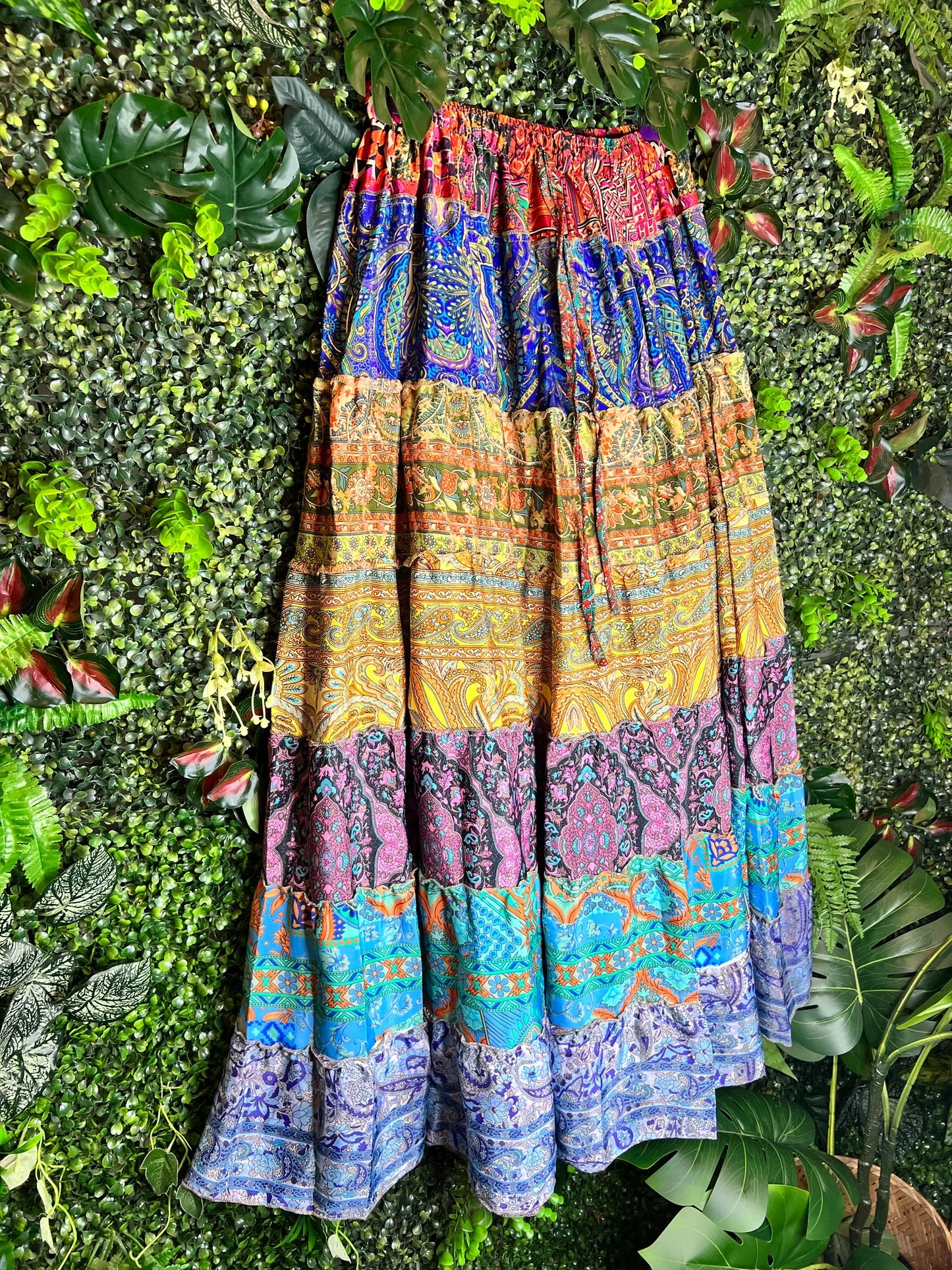 Patchwork Maxi Skirt - 13