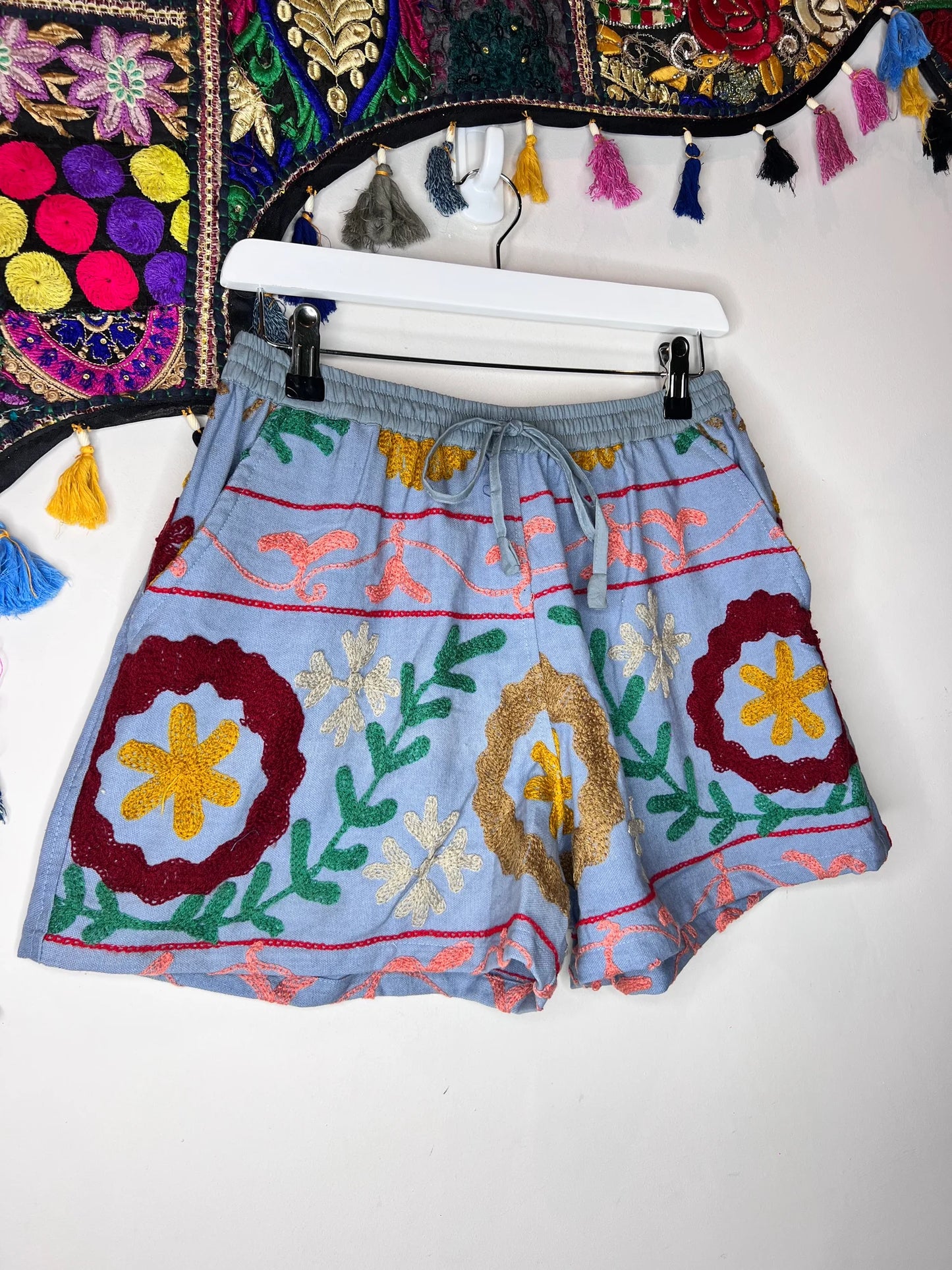 Suzani Shorts - Grey Blue 16- UK 10-12