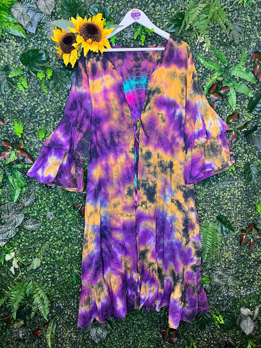 Tie Dye Floor Length Jacket - 10